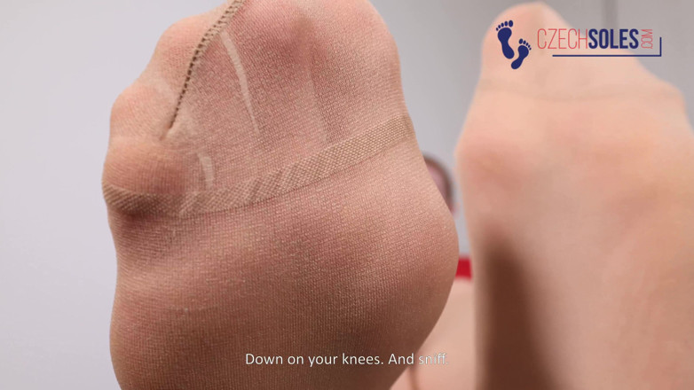 Czech Soles - foot fetish content: Your Teacher's Sweaty Pantyhose Punishment