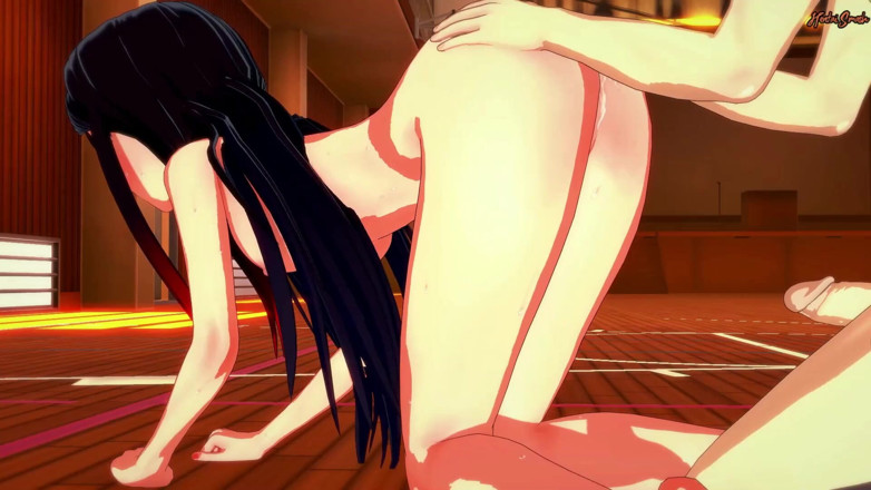 Hentai Smash: Lucy gets her pussy eaten before riding cock - Hentai.