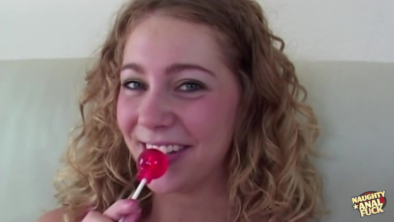 Naughty anal fuck: Curly Teen Lets the Guy Smash Her White Ass After...