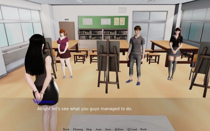 Studio-77: Ebony Teen Blows Fat White Loser-bound by Lust #5- Gameplay
