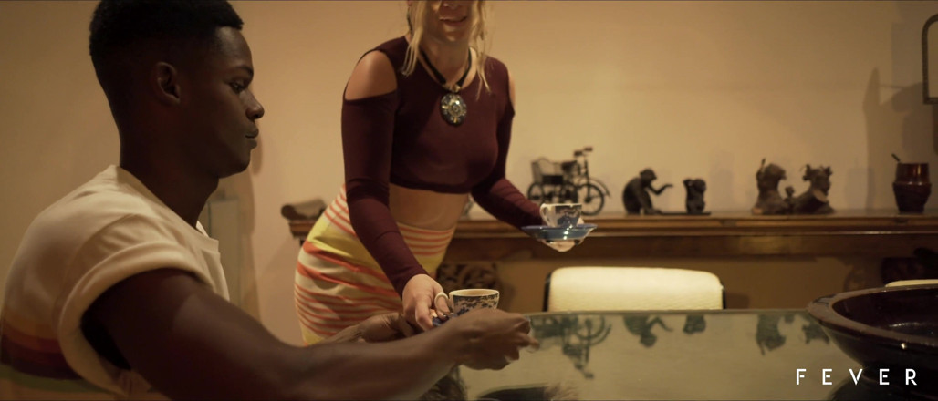 Fever Films: Blonde sexy writer sucks and fucks a big black cock