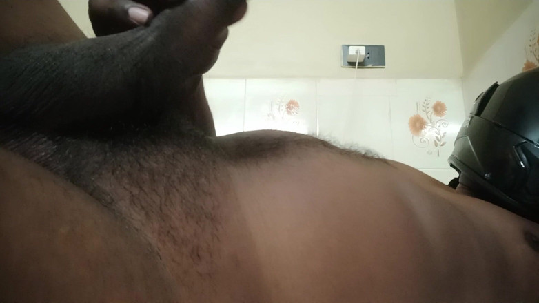 Blackdick66: 레이다운 자세로 자지를 자위해