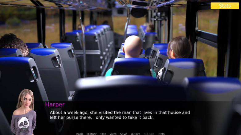 3D Cartoon Porn: Erotica 8 - Ren vingert Harper in de bus nadat ze haar...