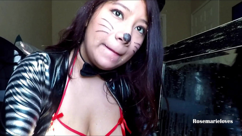 RosemarieLoves: Lactating MILF Self Suck Milk Squirting Costume