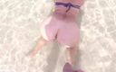 Sweety play: Pissing on Her Ass on Public Beach