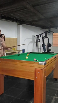 Playing Naked Pool with My Boyfriend and My Father-in-law