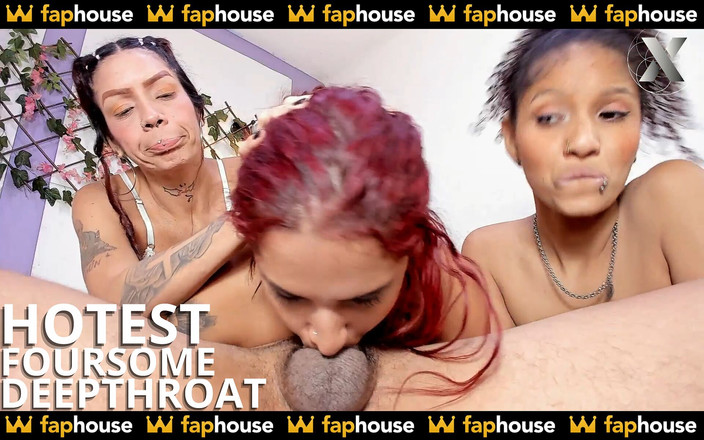 X Live Community: 3人の美しいホットなラテン系女性とのディープスロートファックの激しい4Pの最もホットなセッション