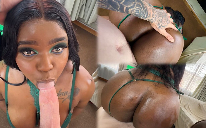 BootyClapper187: 옆집의 거유 흑인 소녀를 따먹는 백인 남자