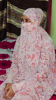 Indian Muslim Girl in Burkha Enjoys Romantic Rainy Night