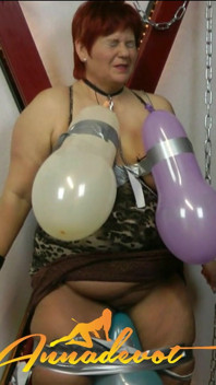 BDSM Balloon Play - My Master Often Has Crass Ideas and Today Bursting Balloons on My Tits and My Shaved Cunt