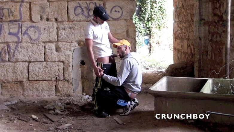 Crunch Boy: Straight boy fucked by latino twink in exhib outdoor