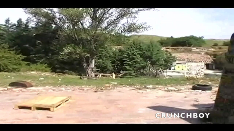 Crunch Boy: Sexy straight man fucking a twink in exhib outdoor