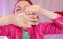 Arya Grander: Surgical Gloves, Face Massage and Oil. ASMR video