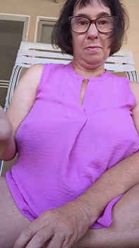 Stepson Fucks Stepmom in Our Private Patio While Stepdad Is Out
