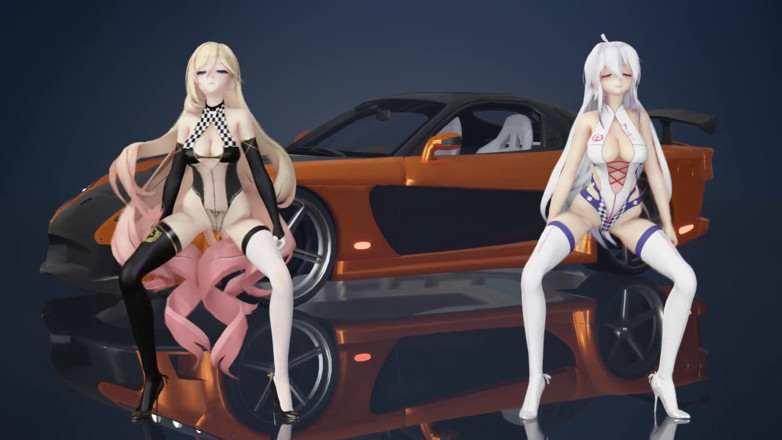 MikuMotion: Chocolate Cream Duet Striptease; Black Stockings; White Stockings; Racing Leotards