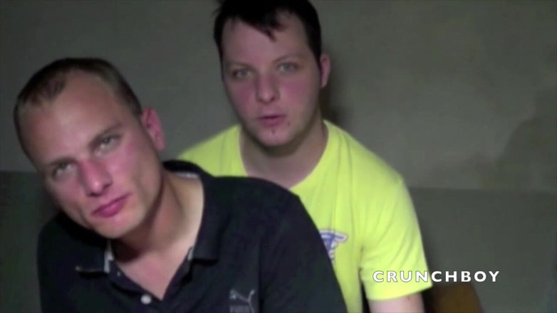 Gaybareback: Fucked by sexy straight boy curious in sling