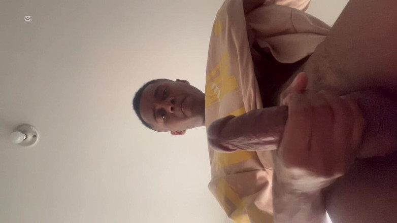 Black-2001: Low Angle BBC Masturbation Until Cumshot Then Lying Down Stroking...