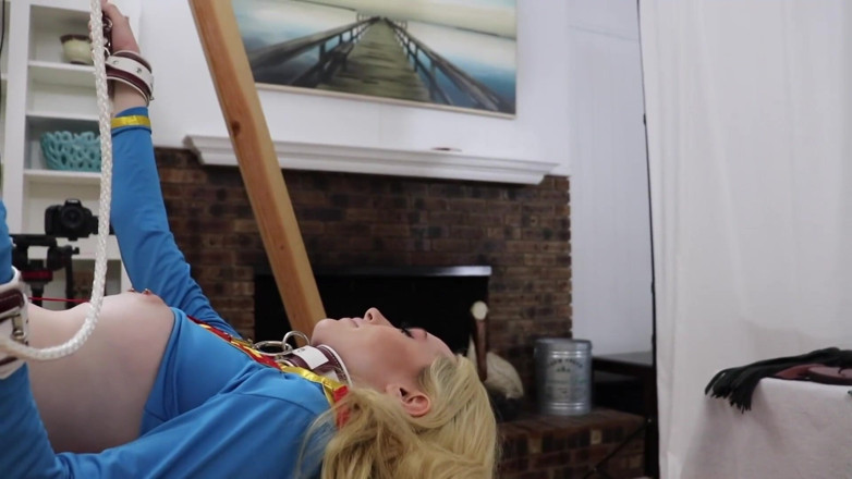 Azure Sky Films: Candy white Supergirl solo 1-2 bondage doggystyle blowjobs deepthroat oral