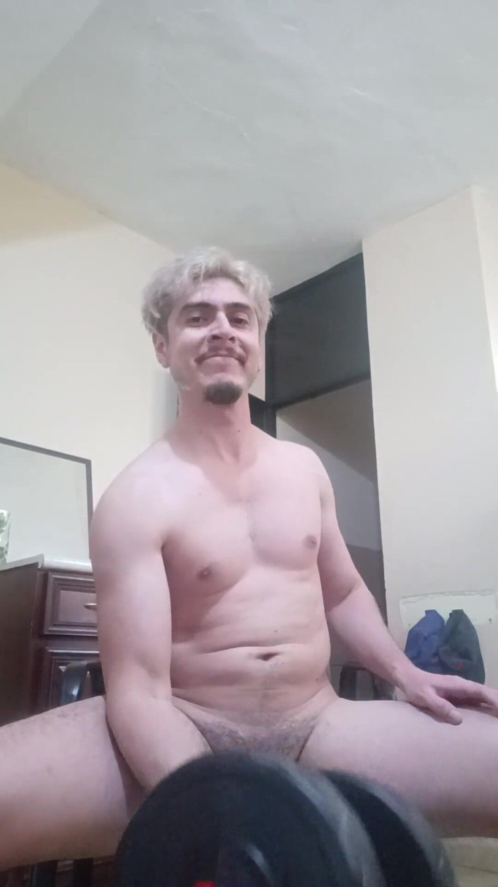 Tabasco Jake: Handsome Stud Flexing and Working Out Naked
