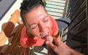 Carrotcake19: Blowjob and swallow in the sunshine on the balcony