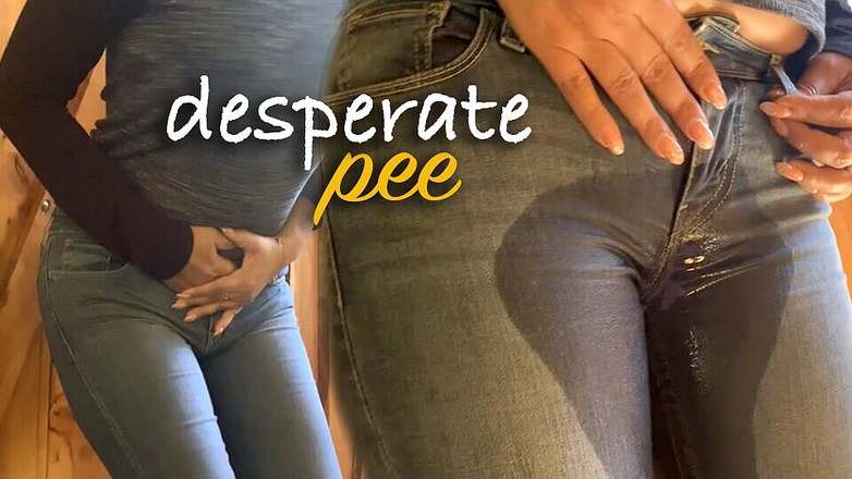 JazminGold: Jazmin nggak tahan lagi kalau dia kencing di balik celananya!...