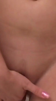 Brunette with big boobs masturbates with Sex Toy in the shower