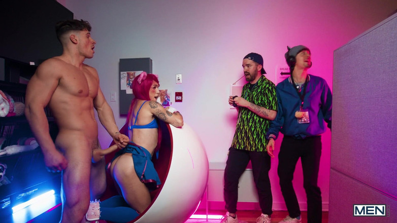 Men network: Băiatul anime adoră sperma