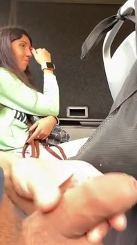 A Stranger Girl Jerked off and Sucked My Dick a Bus Full of People