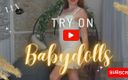 Leverageurassets: Babydoll sukienka bielizna Try-on Haul | Najlepszy widok lustra 4K | Naturalne drobna...