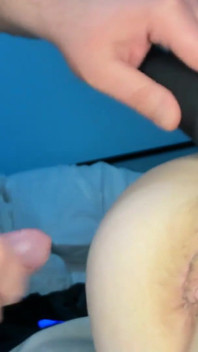 She sucks off her boyfriend and he ties her up to fuck her and take care of her pussy.