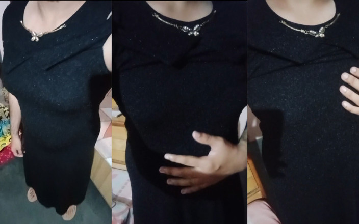 Gaurisissy: India gay crossdresser de fondo gaurisissy sintiéndose caliente en vestido...