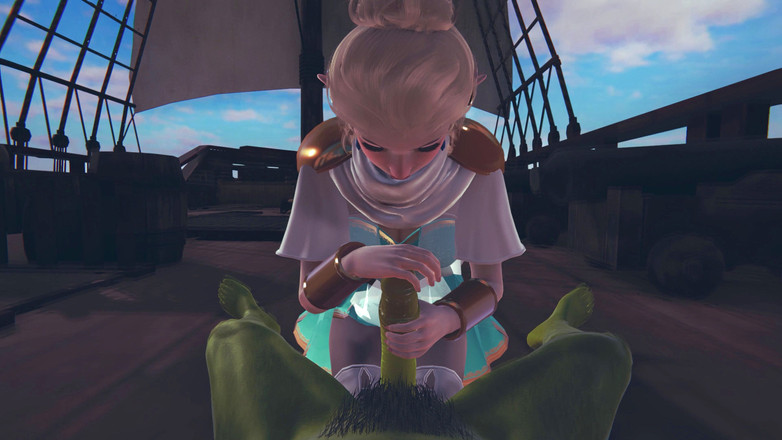 Waifu club 3D: Милий ельф дрочить член, відео від першої особи