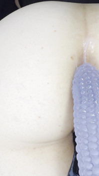 Corn Dildo in My Ass!