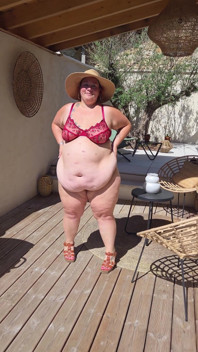 I Show Myself Naked Outside Next to the Pool