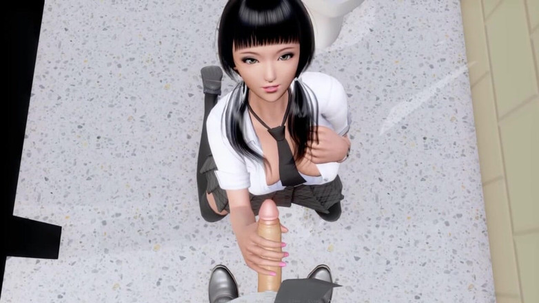 LoveSkySan69: Ripples - Part 2 - Sex Scenes - College Bathroom Handjob by Loveskysan