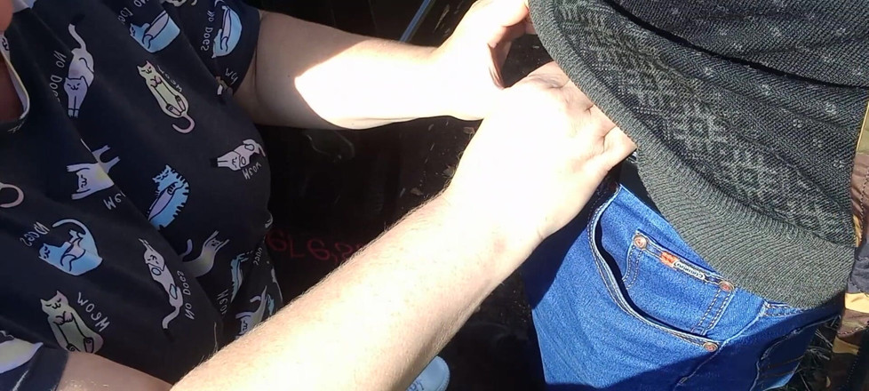 Zona901: bitch sucks cock outdoor place and gets a mouthful of...