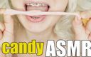 Arya Grander: Rovnátka fetiš želé candy ASMR zblízka lízání potravin