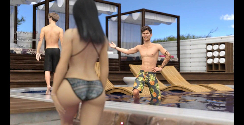 Dirty GamesXxX: Lisa：和2个性感女孩的泳池派对 第21集