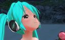 H3DC: 3D Hentai Hatsune Miku Having Fun on the Beach (part 3)