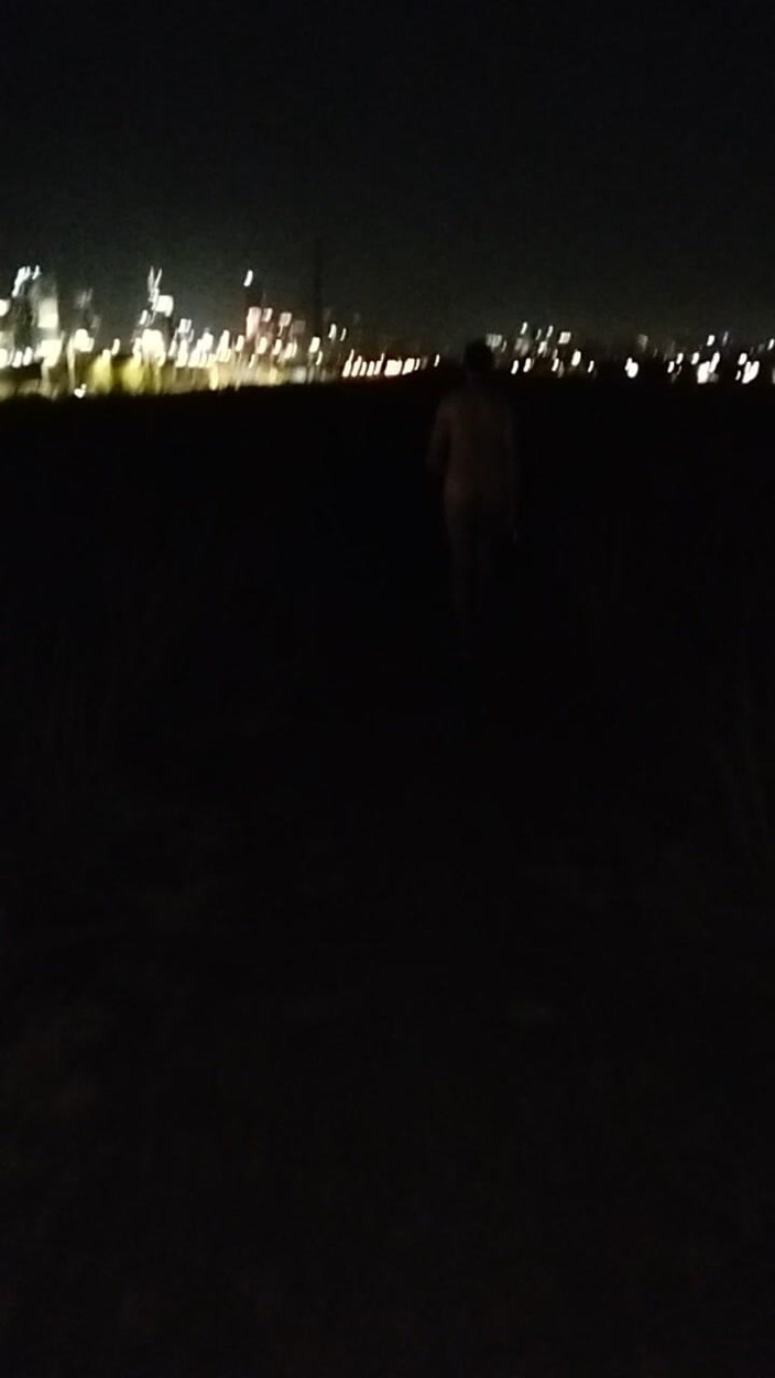 Benkinkiben: Naked Walking on the Hill Along Highway