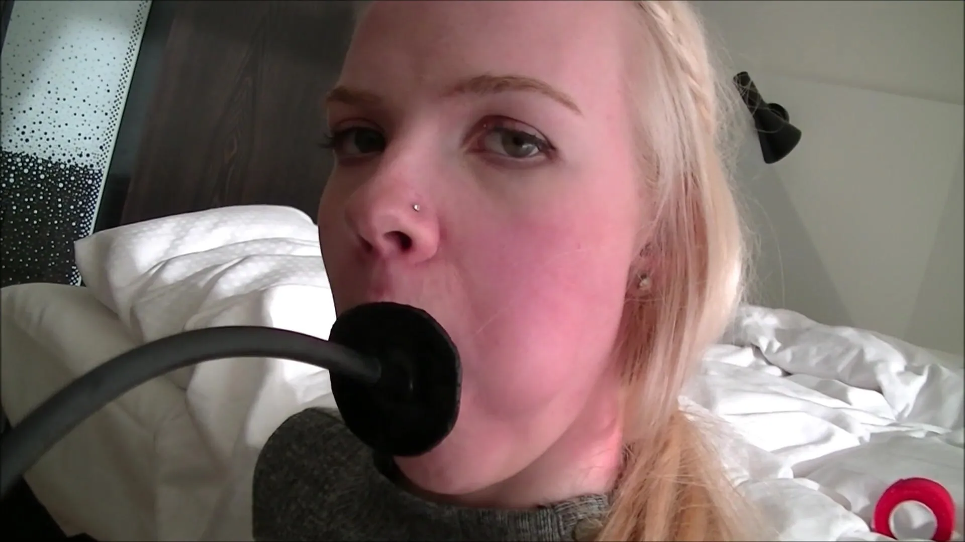 Scandinavian Blonde All Gagged Up! от Selfgags classic | Faphouse