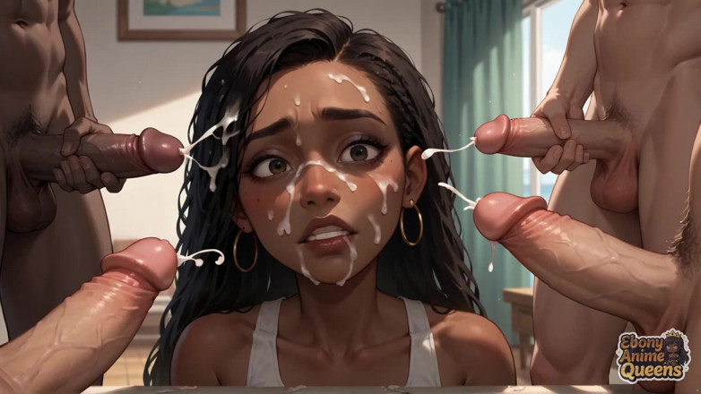 Ebony Anime Queens: Pompino tropicale della regina ebano: il miglior porno ebano XXX!