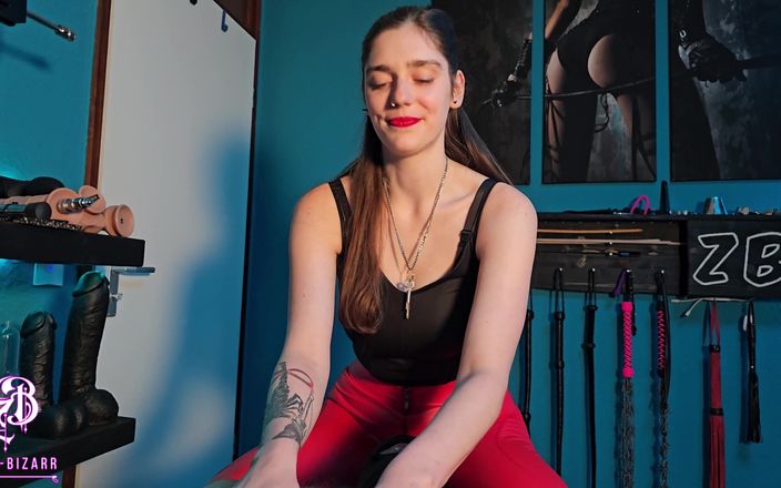 Zara Bizarr: Snot Humiliation and Cocksitting in Red Leggings