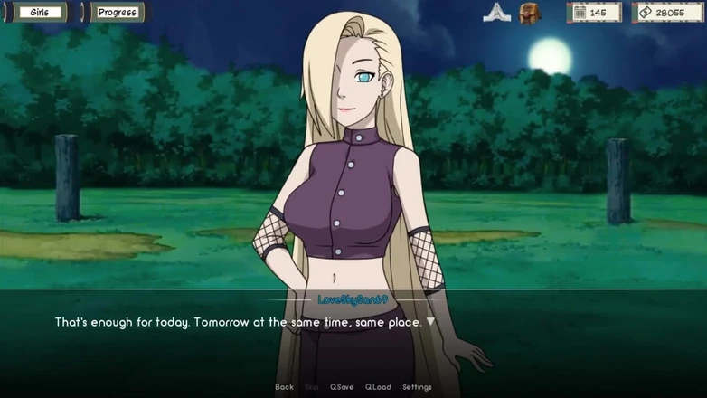 LoveSkySan69Real: Naruto Хентай - Тренер по Наруто [v0.16.1], часть 69, мастурбация Тентена!! от LoveskySan69