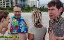 Immoral Live: Beach Bunny blondiner Khloe Kapri &amp; Chloe Temple Trekant framför Cuckold...