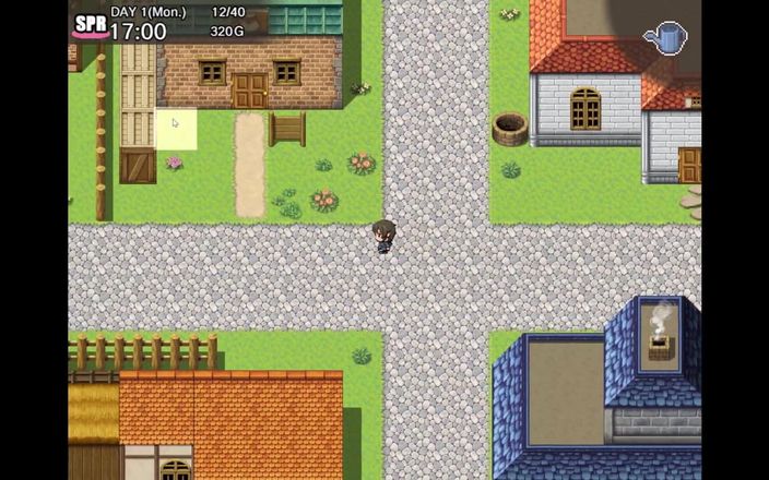 Cumming Gaming: Insémine mon harem ferme, jeu hentai, épisode 1, baise une jolie fille...