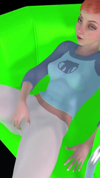 Gwen tennyson si strofina il clitoride. Parodia hentai