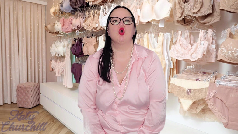 Katy Churchill: ランジェリー店で秘密の弱虫を暴露