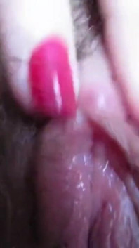 Hairy pussy is not an obstacle to clit play