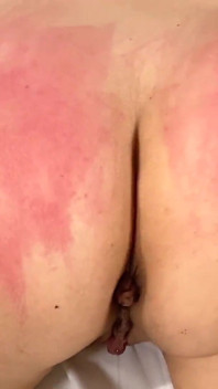 Two Cameras View When She Spanking Hard My Ass One View on My Ass One I Keep and Make Selfie Video